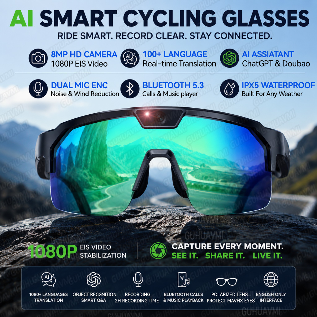 Mix Audio Music - 2026 Upgrade Smart Glasses with 8MP