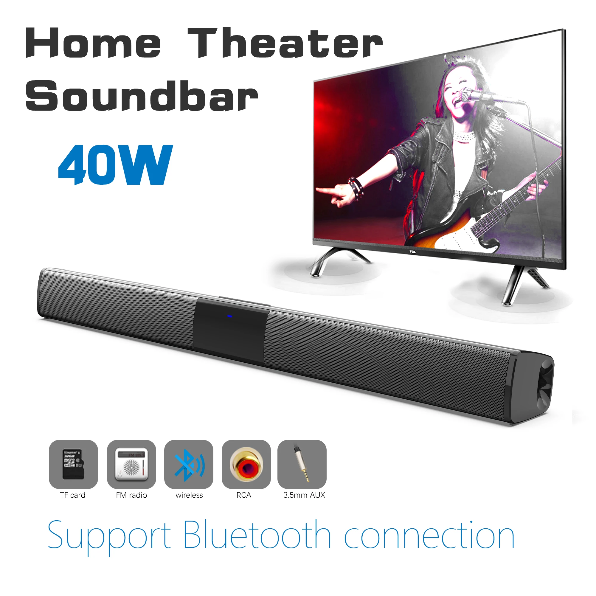 Audio Music Generator - 40W High Power Soundbar for TV