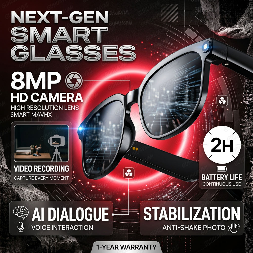 Wireless Smart Camera Glasses  - Mix Audio Music ulasan dan harga