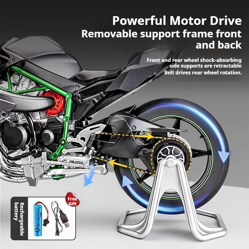 1:6 for Kawasaki H2R Ninja Wit - Audio Music Car ulasan dan harga