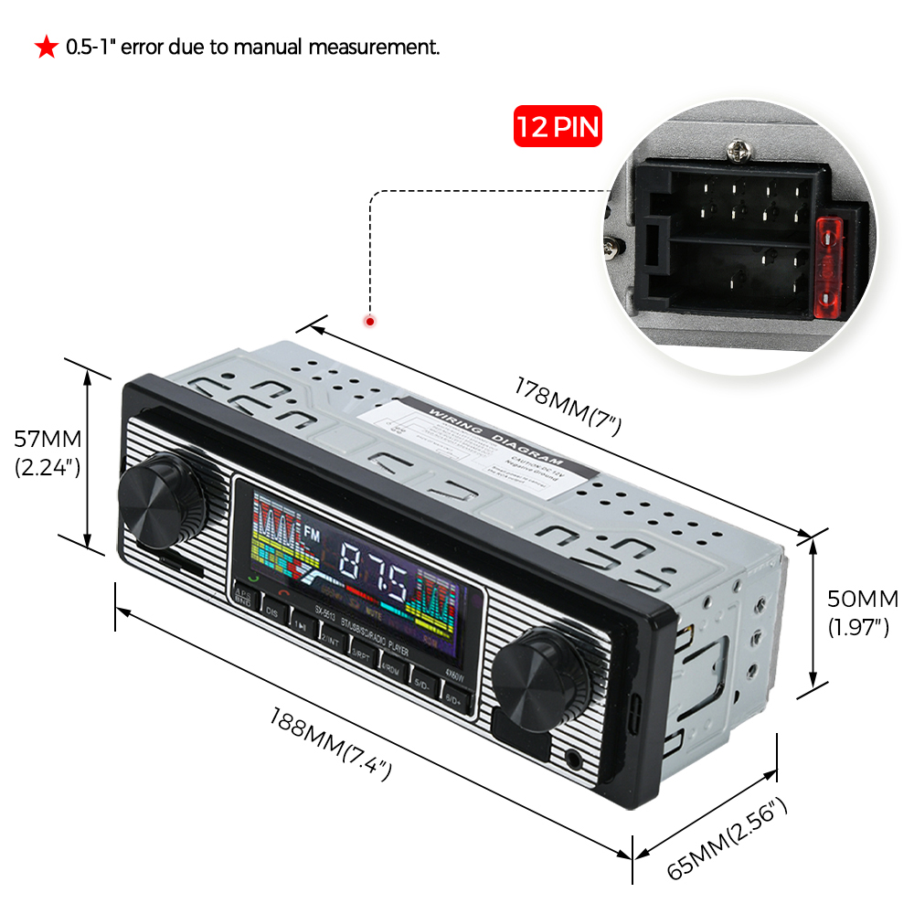 Vintage Car Radio Vehicle Inte - Audio Music Play ulasan dan harga