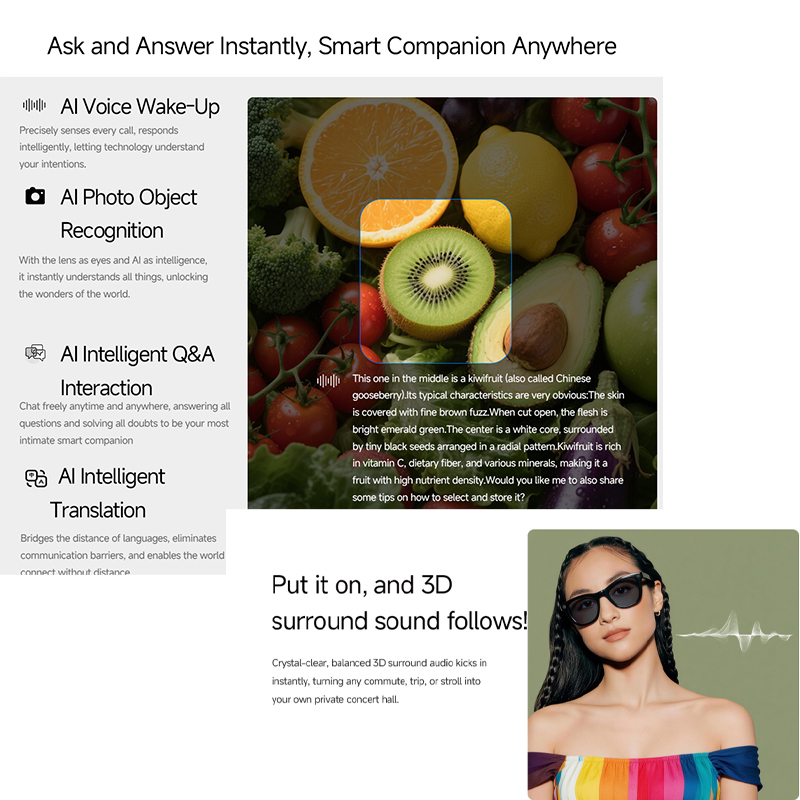 2026 AI smart Glasses HD 800W  - Mix Audio Music ulasan dan harga
