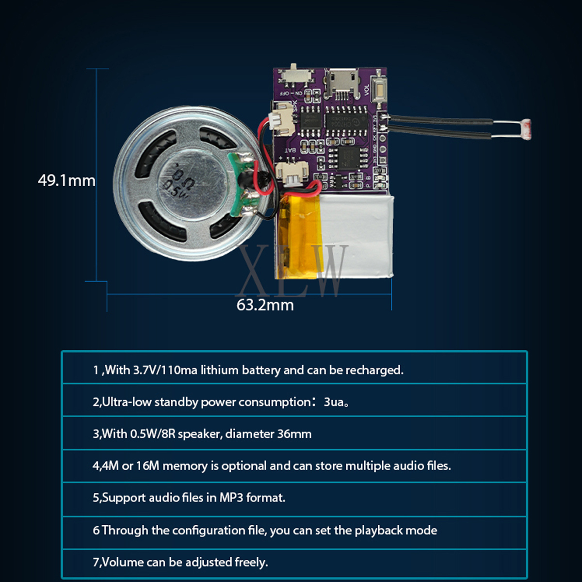 MP3 Music Sound Module, 4MB/16 - Audio Music Play ulasan dan harga