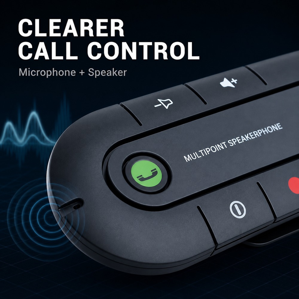 Bluetooth 4.1 Car Speakerphone - Audio Music Car ulasan dan harga