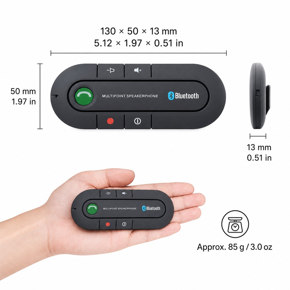 Bluetooth 4.1 Car Speakerphone - Audio Music Car ulasan dan harga